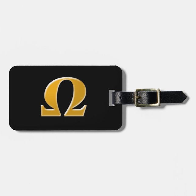 Golden Greece Omega - Symbol des Widerstands Gepäckanhänger (Vorderseite horizontal)