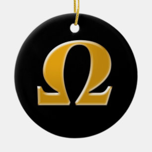 Golden Greece Omega - Symbol des Widerstands Keramik Ornament