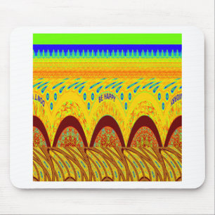 Golden green African Traditional Color Mousepad