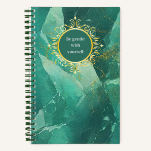 Golden Green Marble Notizbuch