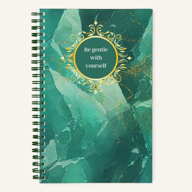 Golden Green Marble Notizbuch (Vorderseite)