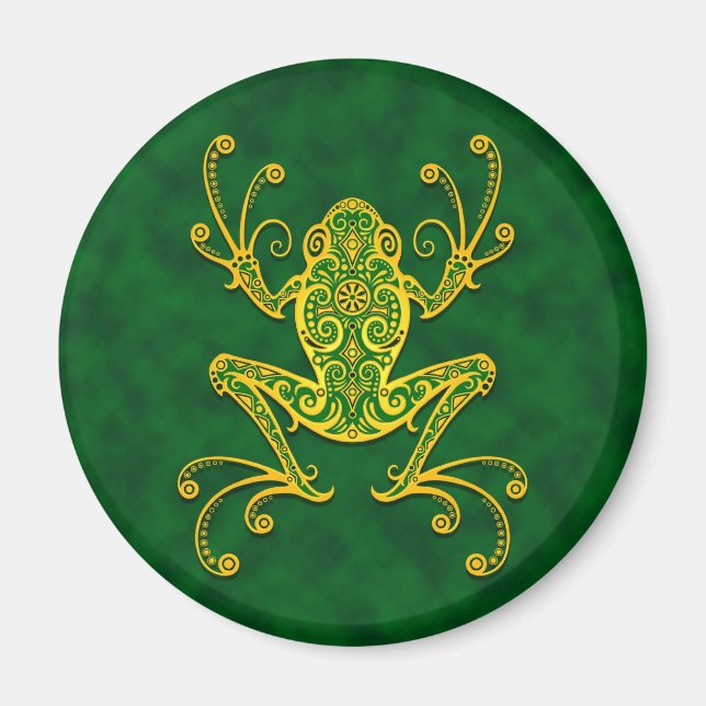Golden Green Tree Frog Magnet (Vorne)