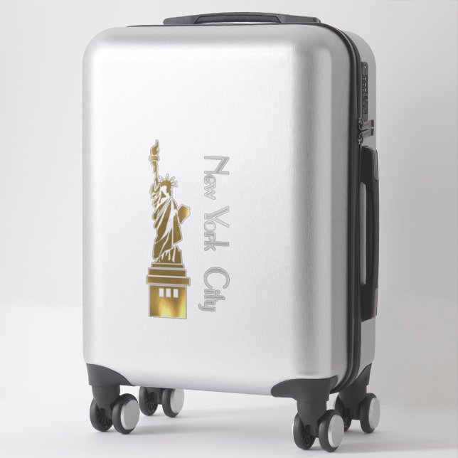 GOLDEN GRUNGE STATUE OF LIBERTY AUFKLEBER (Koffer)
