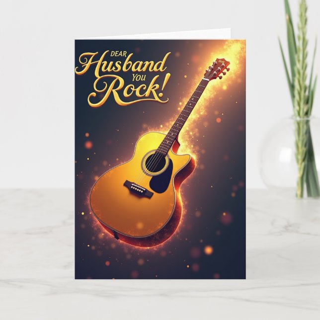 Golden Guitar Ehemann Karte (Vorderseite)