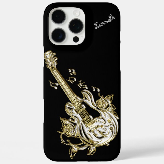 Golden Guitar kreiert Radiant Harmonie iPhone 16 Pro Max Hülle (Rückseite)