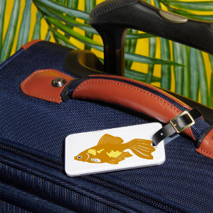 Golden Guppy Fish Niedlich Tropical Aquarium Fisch Gepäckanhänger