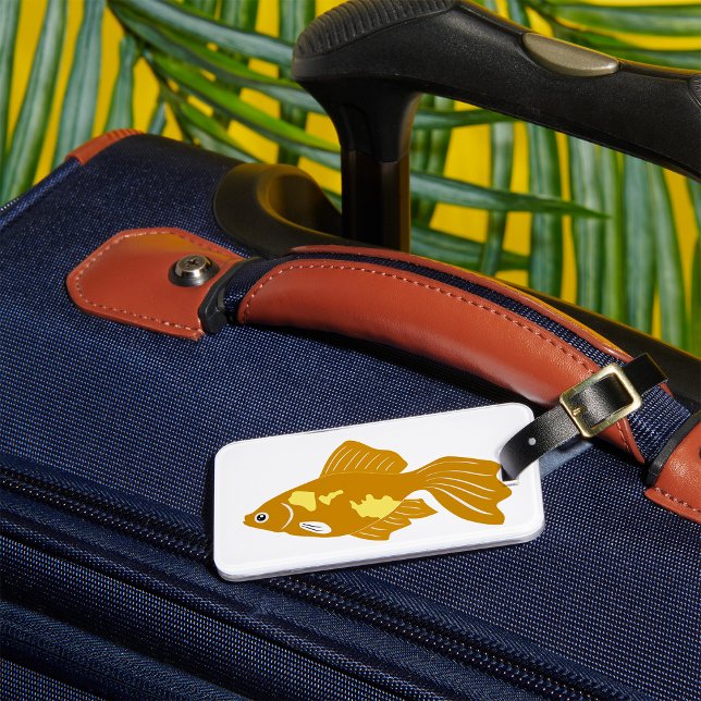 Golden Guppy Fish Niedlich Tropical Aquarium Fisch Gepäckanhänger (Von Creator hochgeladen)