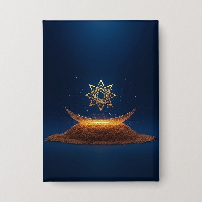 Golden Harmony – Shree Yantra’s Divine Resonance Button (Vorderseite)