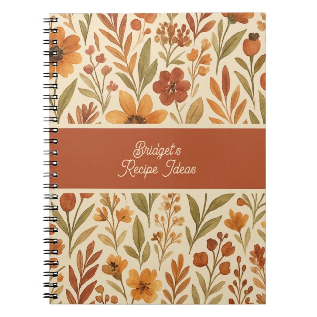 Golden Harvest botanisches Rezept Buch + Name (Vorderseite)