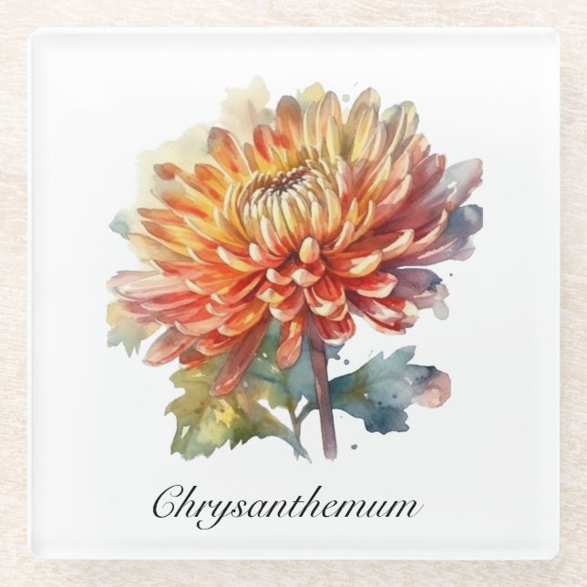 Golden Harvest Chrysanthemum, Brauch Glasuntersetzer (Vorderseite)