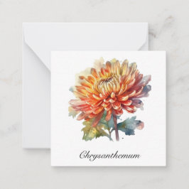 Golden Harvest Chrysanthemum, Brauch Mitteilungskarte