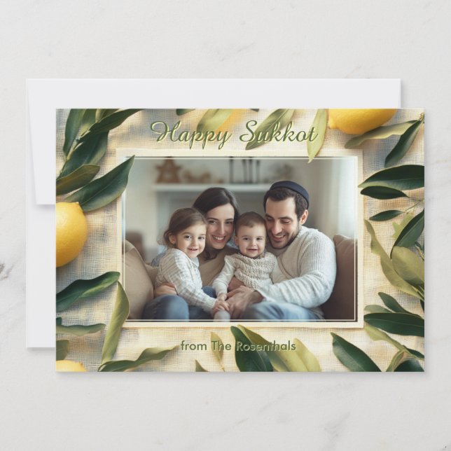 Golden Harvest Sukkot Grußkarte Einladung (Vorderseite)