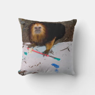Golden-Headed Löwe Tamarin Malerei Kissen