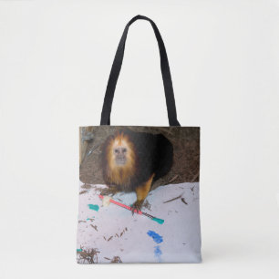 Golden-Headed Löwe Tamarin Malerei Tasche