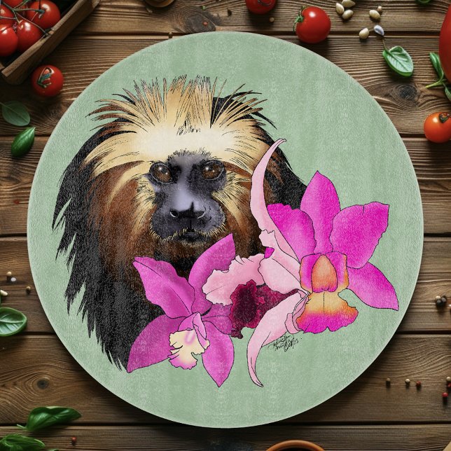 Golden-Headed Löwe Tamarin Monkey Schneidebrett (Von Creator hochgeladen)