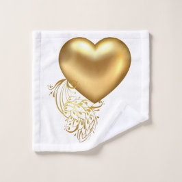 Golden Heart Bath Handtuch Set