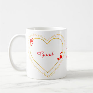 Golden Heart Minimalist Custom Coffee Mug Kaffeetasse