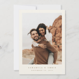 Golden Heart Save The Date Kalender Foto Karte
