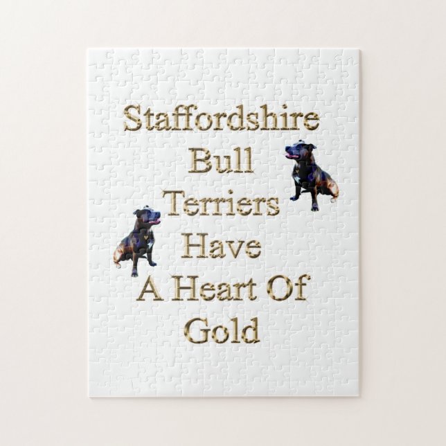 Golden Hearted Staffys, Jigsaw Puzzle (Vertikal)