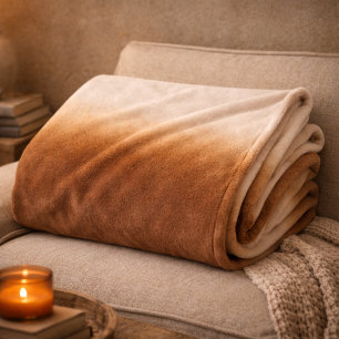 Golden Hearth Fade Fleece Decke