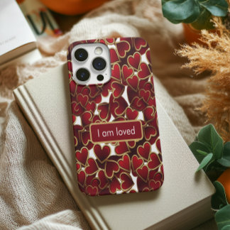 Golden Hearts Bekräftigung iPhone 15 Pro Hülle