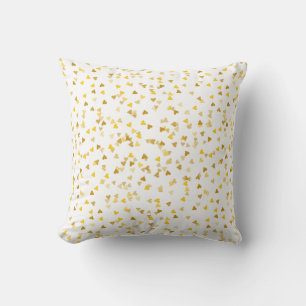 Golden Hearts Confetti Kissen