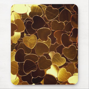 Golden Hearts Mousepad