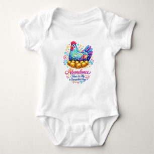 Golden Hen 8 Goldene Eier Überfluss Baby-Body Baby Strampler