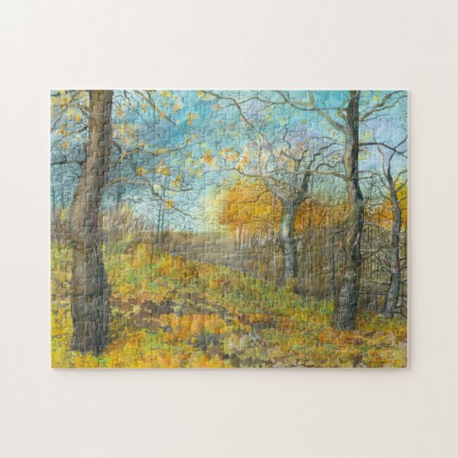 Golden Herbst in einem Eichenhain (Horizontal)