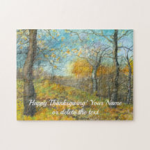 Golden Herbst in einem Eichenhain Aquarell