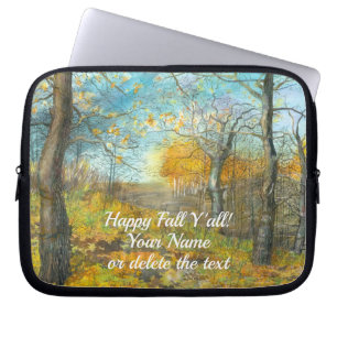 Golden Herbst in einem Eichenhain Aquarell Laptopschutzhülle