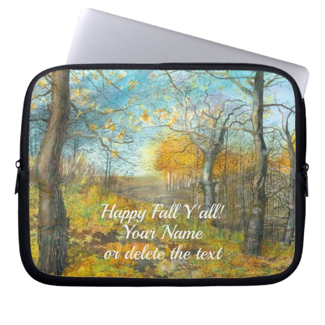 Golden Herbst in einem Eichenhain Aquarell Laptopschutzhülle (Vorderseite)