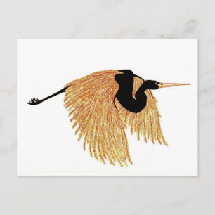 Golden Heron Postkarte