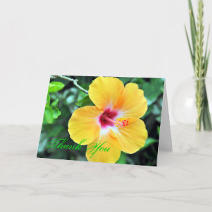 Golden Hibiscus Thank You Dankeskarte