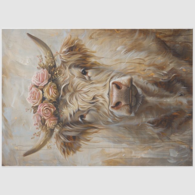 Golden Highlander Cow Seidenpapier (Vorderseite)