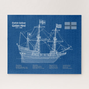 Golden Hind - Schiffskollektorpläne ABD