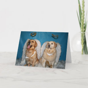 Golden Holiday Angels Feiertagskarte