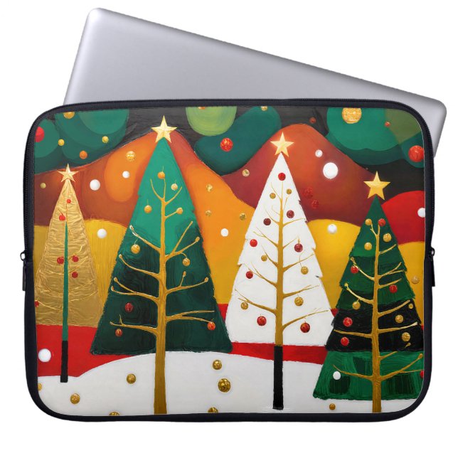 Golden Holiday Grove Laptopschutzhülle (Vorderseite)