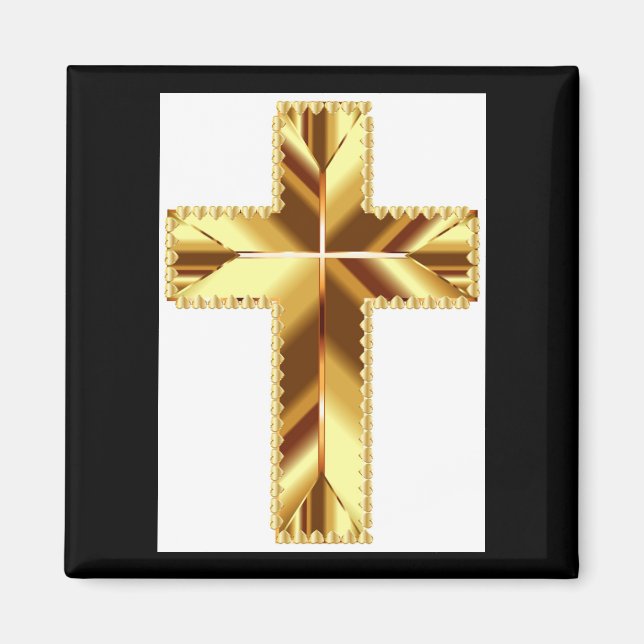 GOLDEN HOLY CROSS MAGNET (Vorne)