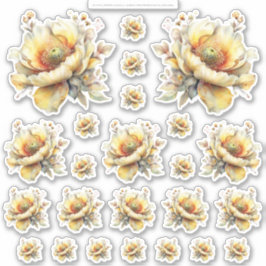 Golden Honey Fairy Welt – 2a - 24 Blumen Blatt Aufkleber