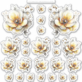 Golden Honey Fairy Welt – 2b - 24 Blumen Blatt Aufkleber