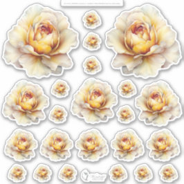 Golden Honey Fairy World – 4a - Blumenblatt Aufkleber