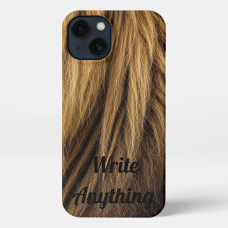 Golden Honey Faux Fur Texture Minimalist Case iPhone Hülle