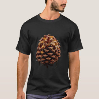Golden Honey Pine Cone T-Shirt | Hyper-Realistic N
