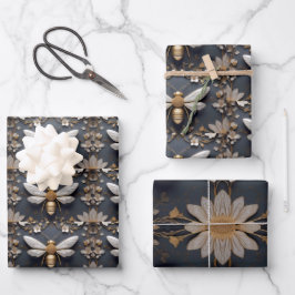 Golden Honeybee Geschenkpapier Set