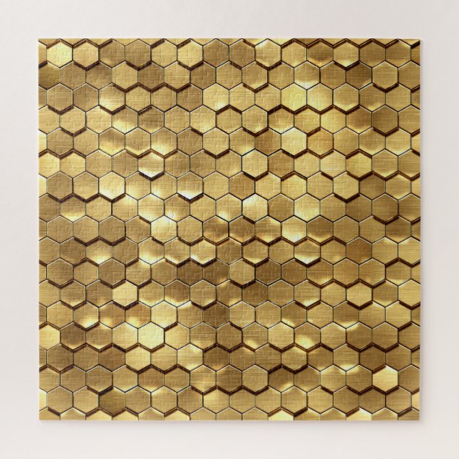 Golden Honeycomb 3D Render Textur (Vertikal)
