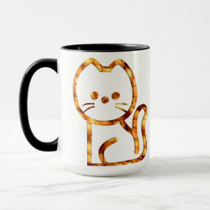 Golden Honeycomb Katze T-Shirt Tasse