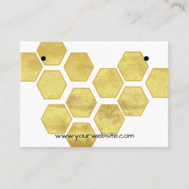 Golden Honeycomb Ohrringe Display Card Visitenkarte