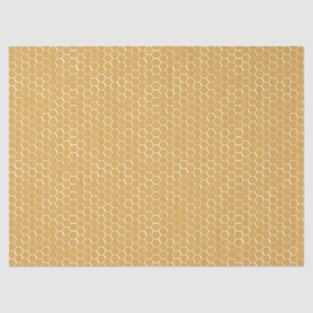 Golden Honeycomb Pattern Seidenpapier (Vorderseite)