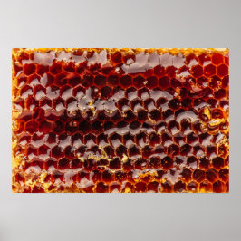 Golden honeycomb poster